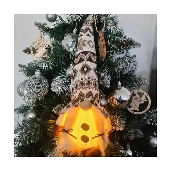 Standing gnome gray - LED light 23754