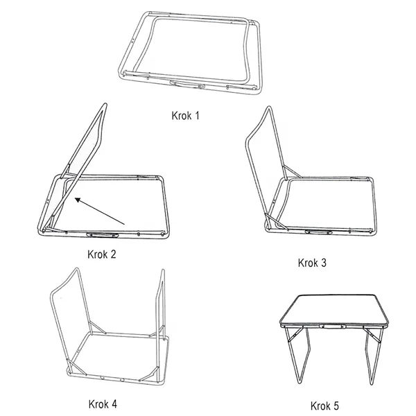 Tourist table with chairs Springos CS0073 120 x 60 cm