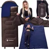 Tourist sleeping bag with hood 2in1 Springos CS0121 220x80 cm