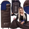 Tourist sleeping bag with hood 2in1 Springos CS0121 220x80 cm