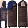 Tourist sleeping bag with hood 2in1 Springos CS0121 220x80 cm