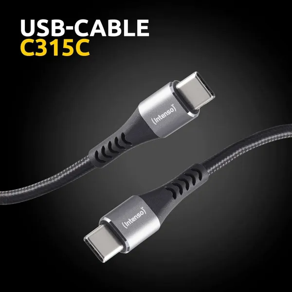 USB-C - USB-C kaapeli INTENSO C315C Melns