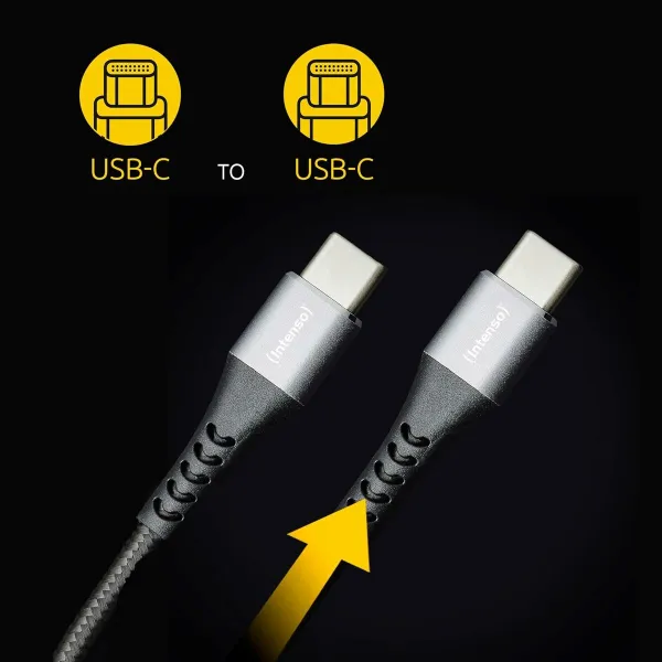 USB-C - USB-C kaapeli INTENSO C315C Melns