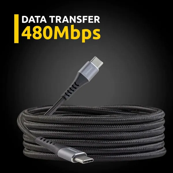 USB-C - USB-C kaapeli INTENSO C315C Melns