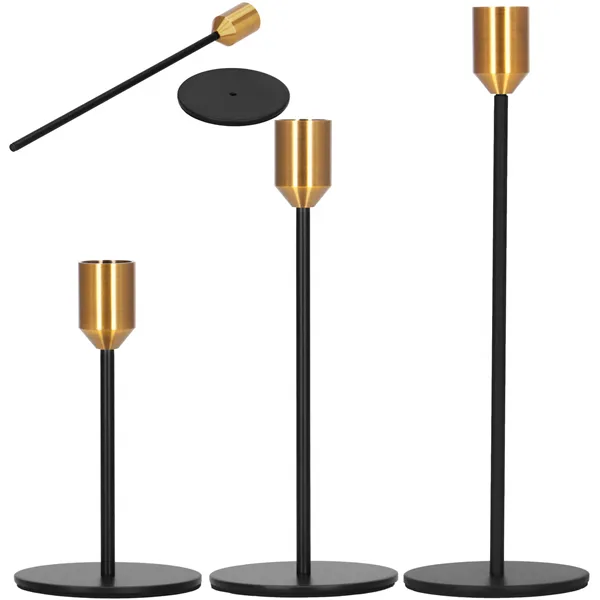 Metal candlesticks on high legs Springos HA7470