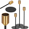 Metal candlesticks on high legs Springos HA7470