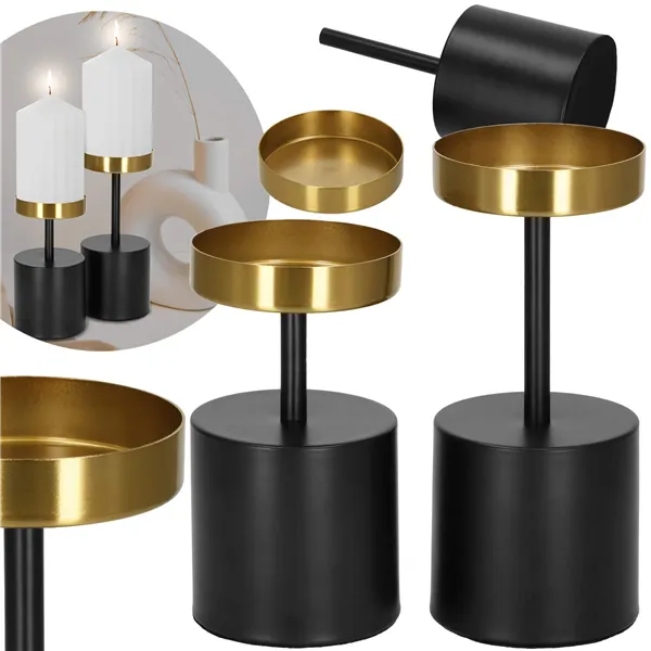 Metal candlesticks Springos HA7469