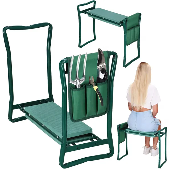 Garden chair for weeding with a toolbox Springos GA0202