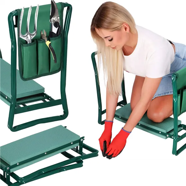 Garden chair for weeding with a toolbox Springos GA0202