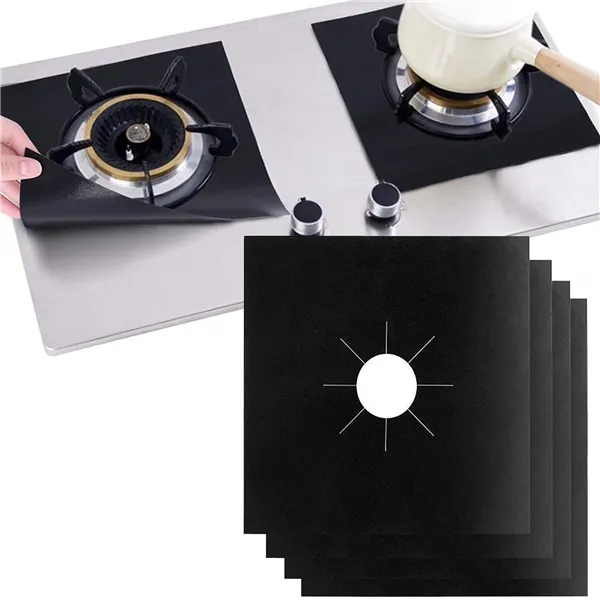 Gas stove mat Springos KI0115 4pcs black burner cover