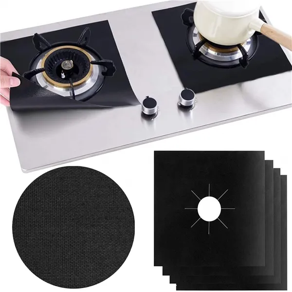 Gas stove mat Springos KI0115 4pcs black burner cover