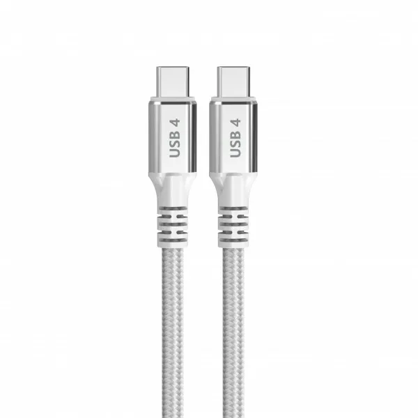 USB-C - USB-C kabelis DCU Balta 1,5 m