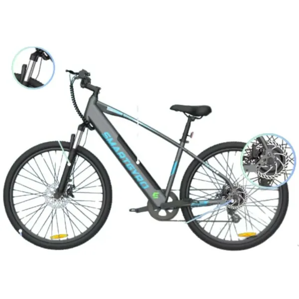 Elektrinis dviratis Smartgyro SENDA 2 10000 mAh Juoda 350 W 27,5"