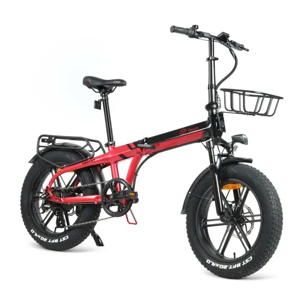 Elektrinis dviratis Youin BK1650R DALLAS Juoda Raudona 250 W 20"