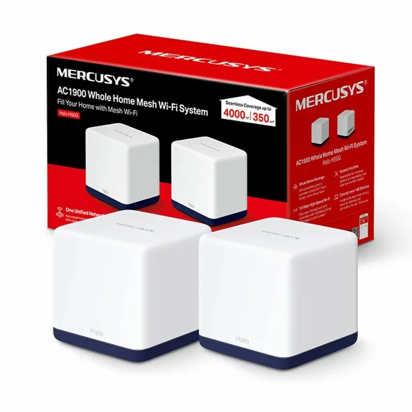 Piekļuves punkts Mercusys Halo H50G(2-pack) Balts 2 gb.