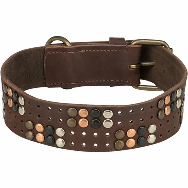 Koera kaelarihm Trixie Rustic Tumepruun L