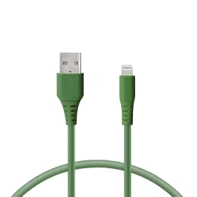 Duomenų perdavimo laidas/ USB įkroviklis KSIX Žalia 1 m