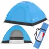 2-person camping tent with mosquito net and UV filter Springos PT007 blue