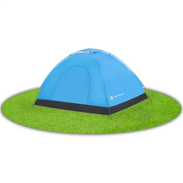 2-местная палатка с противомоскитной сеткой и УФ-фильтром Springos PT007 синего цвета