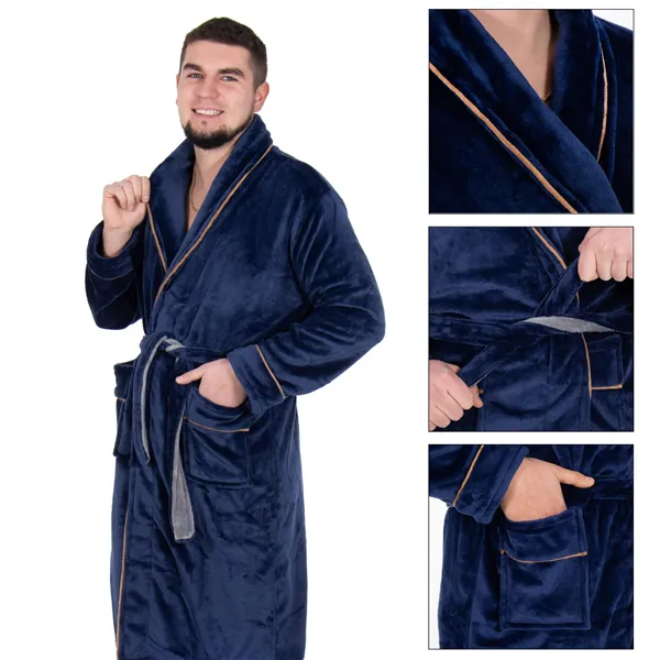 Men's bathrobe Springos HA7386 XXL