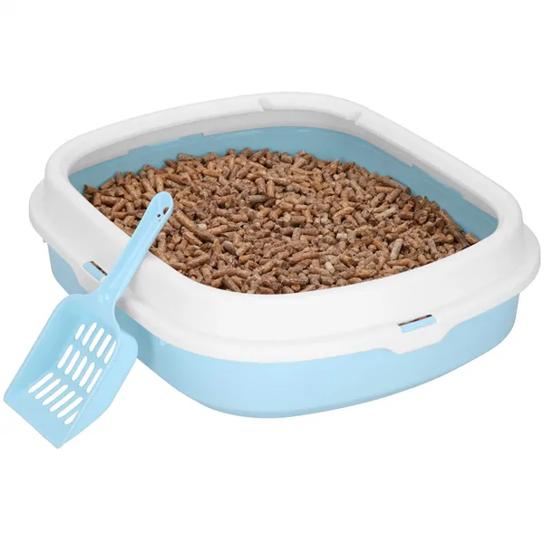 Cat toilet + scoop Springos PA0245 40x33x11 cm, blue