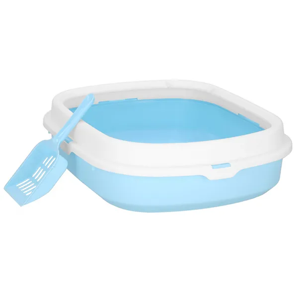 Cat toilet + scoop Springos PA0245 40x33x11 cm, blue