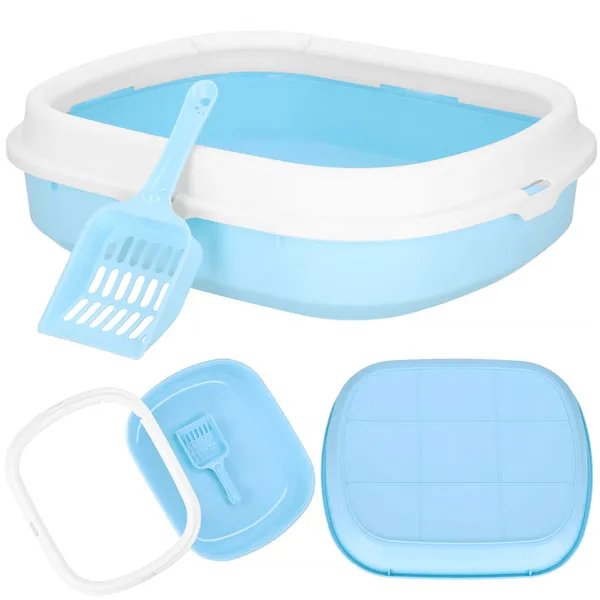 Cat toilet + scoop Springos PA0245 40x33x11 cm, blue