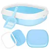 Cat toilet + scoop Springos PA0245 40x33x11 cm, blue