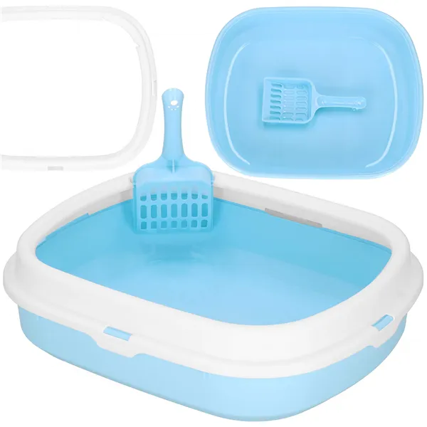 Cat toilet + scoop Springos PA0245 40x33x11 cm, blue