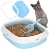 Cat toilet + scoop Springos PA0245 40x33x11 cm, blue