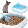 Cat toilet + scoop Springos PA0245 40x33x11 cm, blue