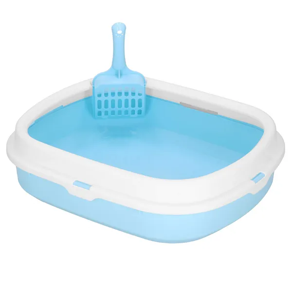 Cat toilet + scoop Springos PA0245 40x33x11 cm, blue