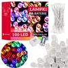 100 LED battery-operated multicolor Christmas tree lights with remote control Springos CL4036