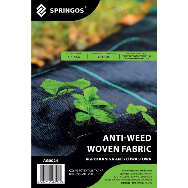 Agrotekstiili rikkaruohoja vastaan Springos AG0024 70g/m2 1,6x50 m