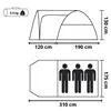 Camping tent Springos PT029 345 X 185 X 125 CM