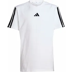 Child's Short Sleeve T-Shirt Adidas J 3S TEE 160 JD6488 White (10 Years)