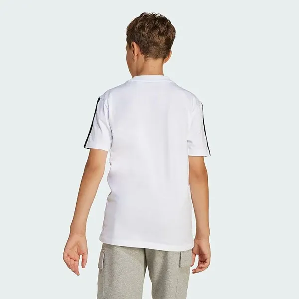 Child's Short Sleeve T-Shirt Adidas J 3S TEE 160 JD6488 White (10 Years)