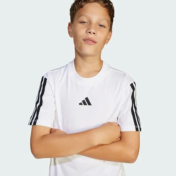 Child's Short Sleeve T-Shirt Adidas J 3S TEE 160 JD6488 White (10 Years)