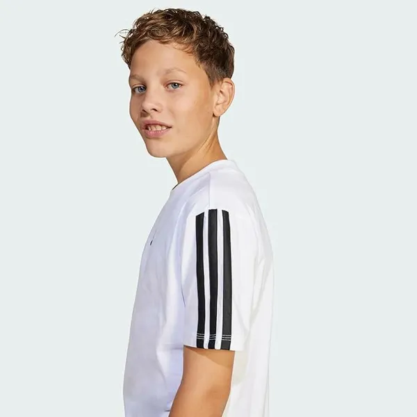 Child's Short Sleeve T-Shirt Adidas J 3S TEE 160 JD6488 White (10 Years)