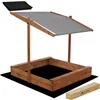 Wooden sandbox with roof SB120ER 120x120cm