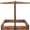 Wooden sandbox with roof SB120ER 120x120cm