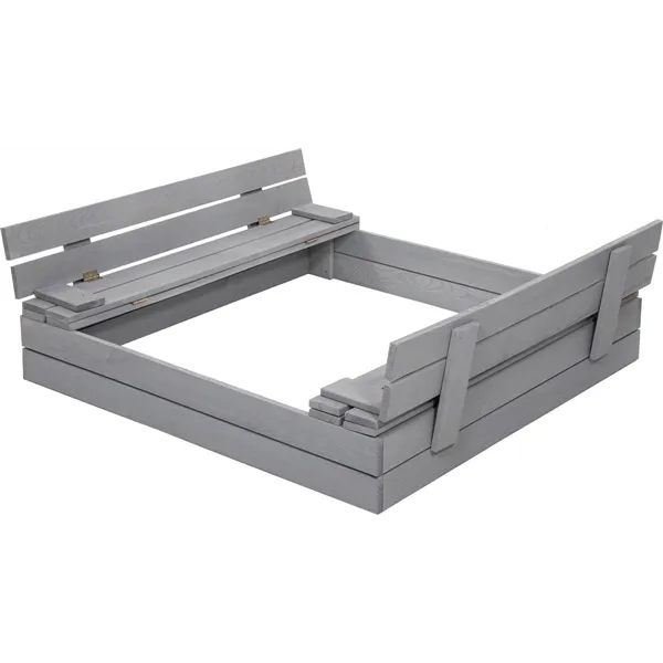 Wooden sandbox Springos SB120P 120x120cm Gray