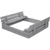 Wooden sandbox Springos SB120P 120x120cm Gray