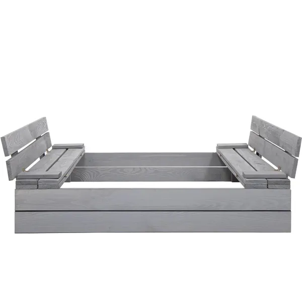 Wooden sandbox Springos SB120P 120x120cm Gray