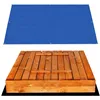 Closed sandbox with benches with tarpaulin and fleece Springos SB120SET 120x120 cm