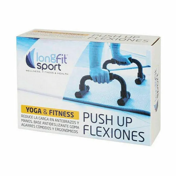 Поддержка для отжиманий LongFit Sport Синий Чёрный (3 штук)