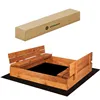 Wooden sandbox Springos SB120SI 120x120cm