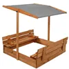 Wooden sandbox Springos SB120RSET 120x120cm