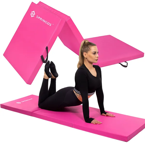 Folding exercise mat Springos FA0061 180 cm