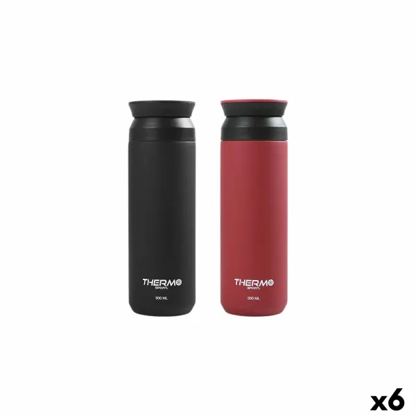 Vandens butelis ThermoSport Nerūdijantis plienas 500 ml (6 vnt.)